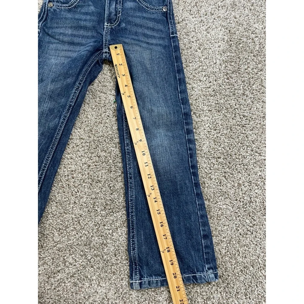 Wrangler 20X Jeans Kids Size 8 Blue Excellent Western Adjustable Waist Straight